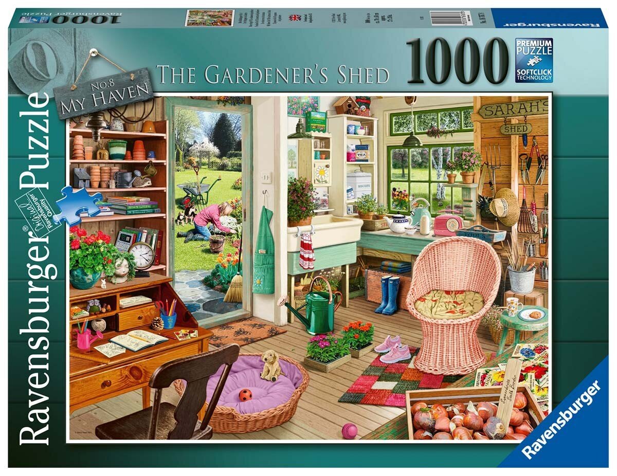 Dėlionė sodo namelis Ravensburger 16767, 1000 d. kaina ir informacija | Dėlionės (puzzle) | pigu.lt