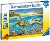 Dėlionė jūros vėžliai Ravensburger 12942, 100 d. kaina ir informacija | Dėlionės (puzzle) | pigu.lt