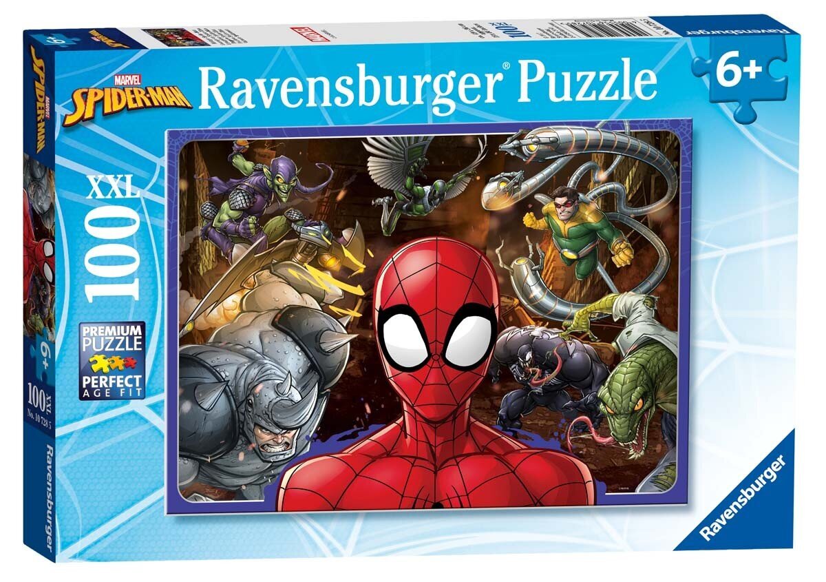 Dėlionė Ravensburger Žmogus voras/Spiderman, 10728, 100 d. kaina ir informacija | Dėlionės (puzzle) | pigu.lt