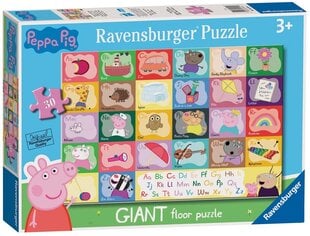 Dėlionė Ravensburger Peppa Pig (Kiaulytė Pepa) Abėcėlė. 24 det. kaina ir informacija | Dėlionės (puzzle) | pigu.lt