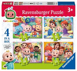 Загадка Ravensburger Cocomelon 4 в коробке 12/16/20/24p 3113 цена и информация | Пазлы | pigu.lt