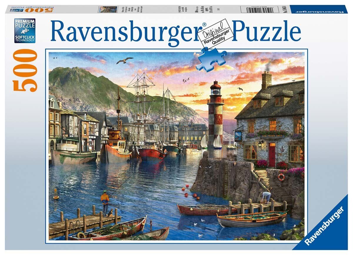 Dėlionė saulėtekis uoste Ravensburger 15045, 500 d. kaina ir informacija | Dėlionės (puzzle) | pigu.lt