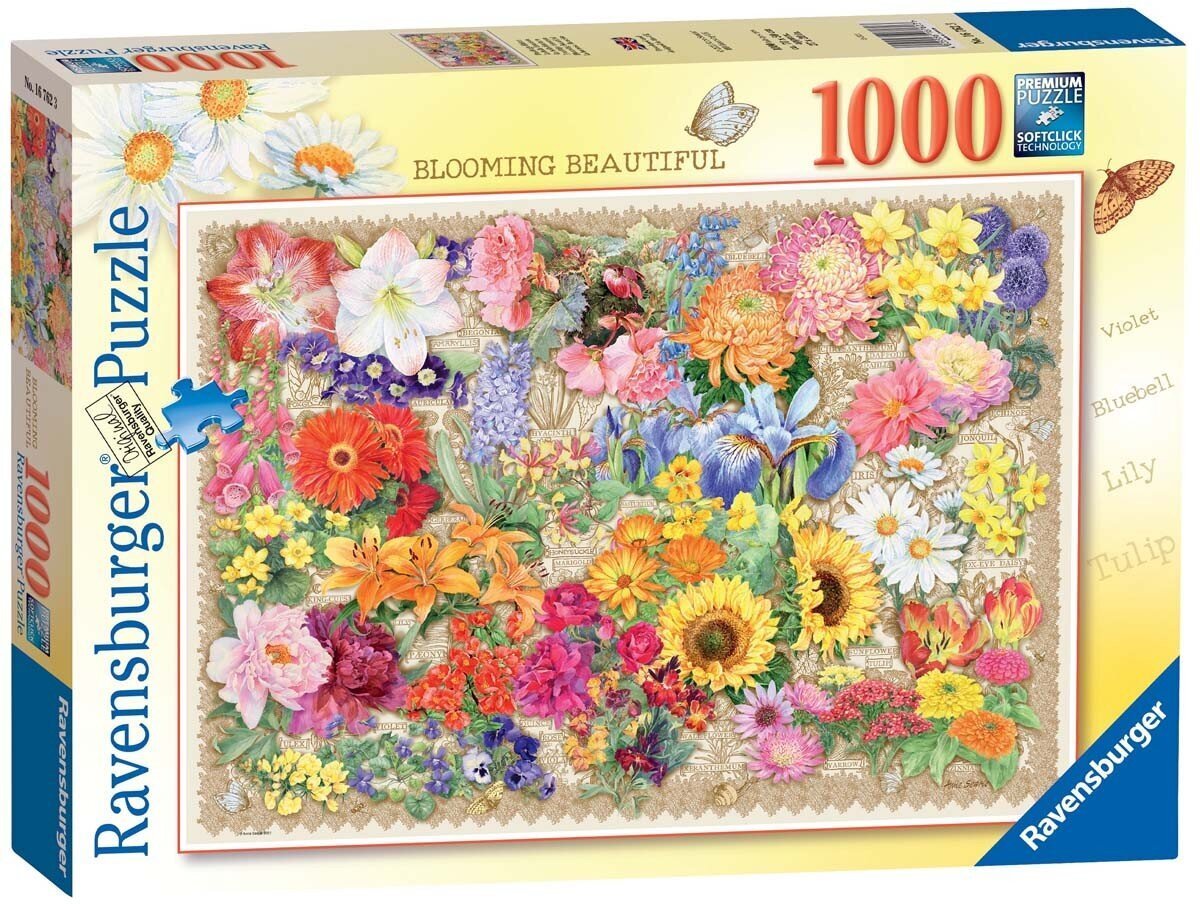 Dėlionė su gėlėmis Ravensburger Blooming Beautiful, 1000 d. kaina ir informacija | Dėlionės (puzzle) | pigu.lt