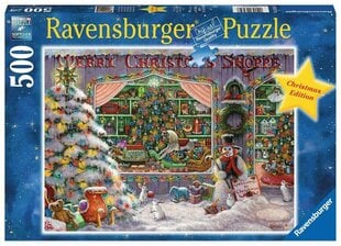 Dėlionė Ravensburger Christmas Shop, 500 d. kaina ir informacija | Dėlionės (puzzle) | pigu.lt