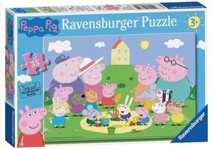 Dėlionė Peppa Pig piknikas Ravensburger, 35 d. kaina ir informacija | Dėlionės (puzzle) | pigu.lt