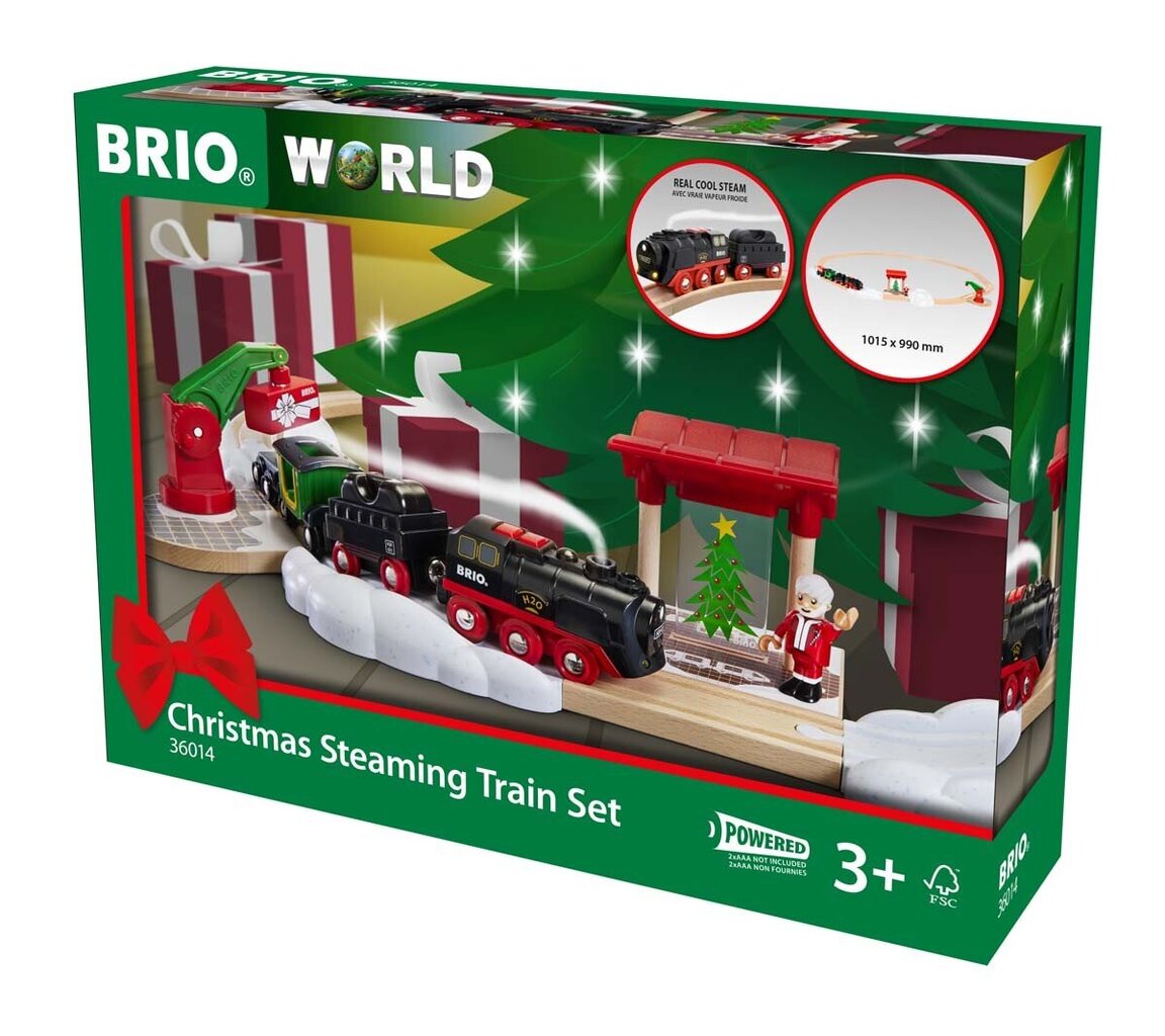 Kalėdinis garų traukinių rinkinys Brio 63601400 kaina ir informacija | Žaislai berniukams | pigu.lt