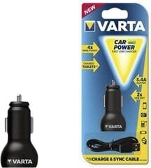 Varta 57931, USB 2.0 x 2, 3.4A kaina ir informacija | Krovikliai telefonams | pigu.lt