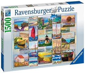 Прибрежный коллаж Ravensburger 1500 штук головоломки для взрослых детей в возрасте 12 лет вверх цена и информация | Пазлы | pigu.lt