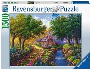 Dėlionė namas prie upės Ravensburger, 1500 d. kaina ir informacija | Dėlionės (puzzle) | pigu.lt