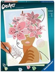 Ravensburger Creart Большой 30 x 40 см - цветы на моей голове - творческая живопись по номерам - расслабление и творческая деятельность для взрослых - от 12 лет - 20275 - французская версия цена и информация | Набор для рисования по номерам | pigu.lt