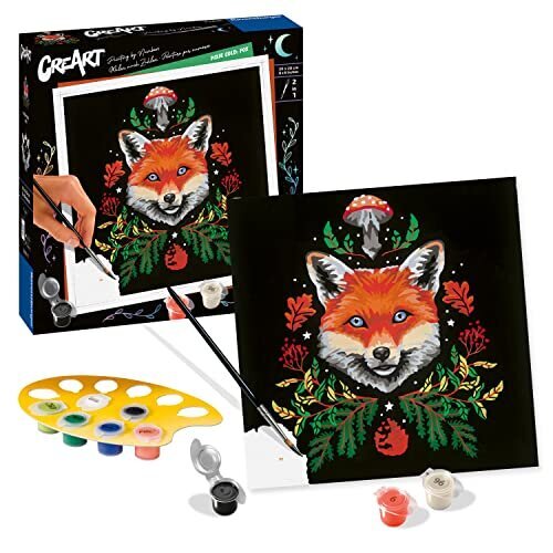 Tapyba pagal skaičius Ravensburger Fox, 20 x 20 cm цена и информация | Tapyba pagal skaičius | pigu.lt