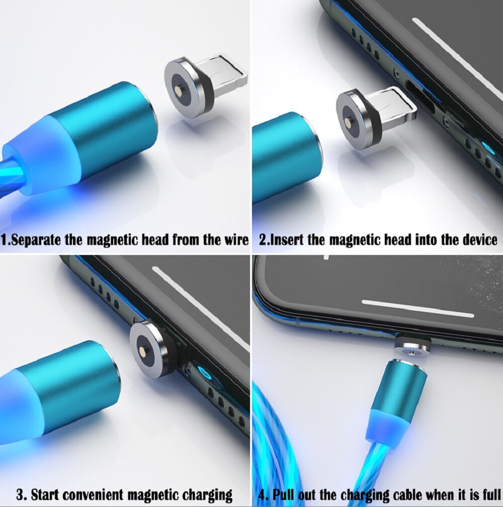 Litelife Magnetic, USB Type C, 1 m цена и информация | Laidai telefonams | pigu.lt