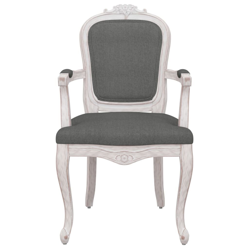 vidaXL Valgomojo kėdės, 2vnt., pilkos, 62x59,5x100,5cm, audinys kaina ir informacija | Virtuvės ir valgomojo kėdės | pigu.lt