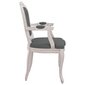 vidaXL Valgomojo kėdė, tamsiai pilka, 62x59,5x100,5cm, audinys kaina ir informacija | Virtuvės ir valgomojo kėdės | pigu.lt
