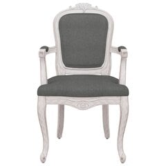 vidaXL Valgomojo kėdė, tamsiai pilka, 62x59,5x100,5cm, audinys kaina ir informacija | Virtuvės ir valgomojo kėdės | pigu.lt