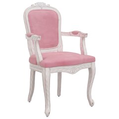vidaXL Valgomojo kėdės, 2vnt., rožinės, 62x59,5x100,5cm, aksomas цена и информация | Стулья для кухни и столовой | pigu.lt