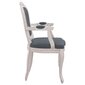 vidaXL Valgomojo kėdė, tamsiai pilka, 62x59,5x100,5cm, aksomas kaina ir informacija | Virtuvės ir valgomojo kėdės | pigu.lt
