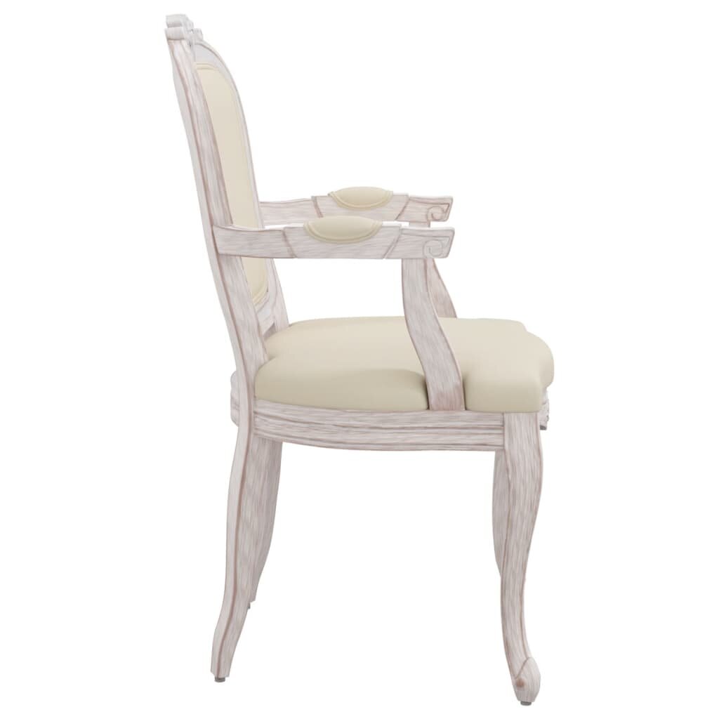 vidaXL Valgomojo kėdė, smėlio spalvos, 62x59,5x100,5cm, linas kaina ir informacija | Virtuvės ir valgomojo kėdės | pigu.lt