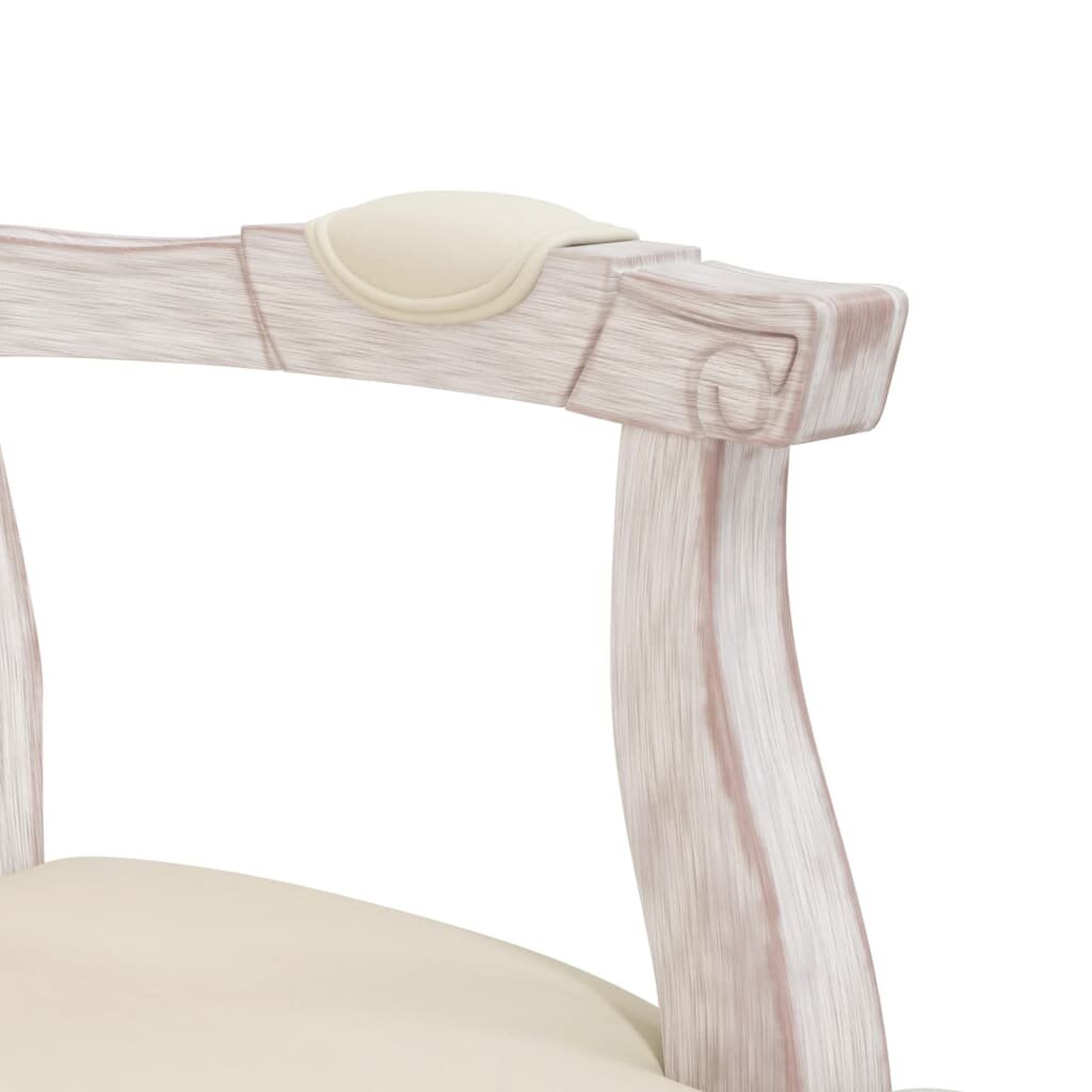 vidaXL Valgomojo kėdė, smėlio spalvos, 62x59,5x100,5cm, linas kaina ir informacija | Virtuvės ir valgomojo kėdės | pigu.lt