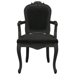 vidaXL Valgomojo kėdės, 2vnt., juodos, 62x59,5x100,5cm, aksomas цена и информация | Стулья для кухни и столовой | pigu.lt