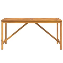 vidaXL Sodo valgomojo stalas, 150x90x74cm, akacijos medienos masyvas kaina ir informacija | Lauko stalai, staliukai | pigu.lt