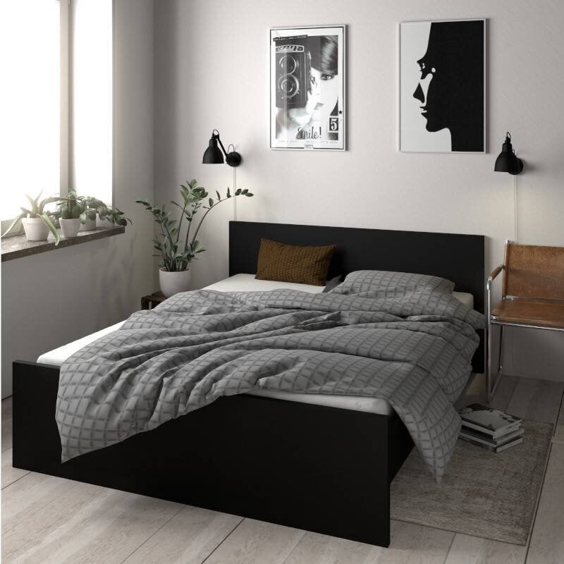 Dvigulė lova Aatrium Naia, juoda kaina ir informacija | Lovos | pigu.lt
