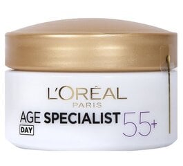 Dieninis veido kremas L'Oreal Paris Age Specialist 55+ 50 ml kaina ir informacija | Veido kremai | pigu.lt