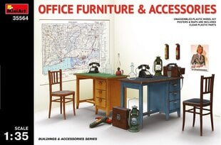 Klijuojamas Modelis MiniArt 35564 Office Furniture & Accessories 1/35 kaina ir informacija | Klijuojami modeliai | pigu.lt