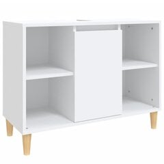 vidaXL Spintelė praustuvui, balta, 80x33x60cm, apdirbta mediena цена и информация | Шкафчики для ванной | pigu.lt