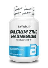 Maisto papildas Biotech Ca-Mg-Zn 100 tab. kaina ir informacija | Vitaminai | pigu.lt