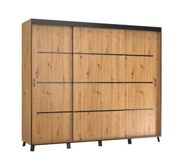 Spinta ADRK Furniture Berke, 250 cm, ruda kaina ir informacija | Spintos | pigu.lt