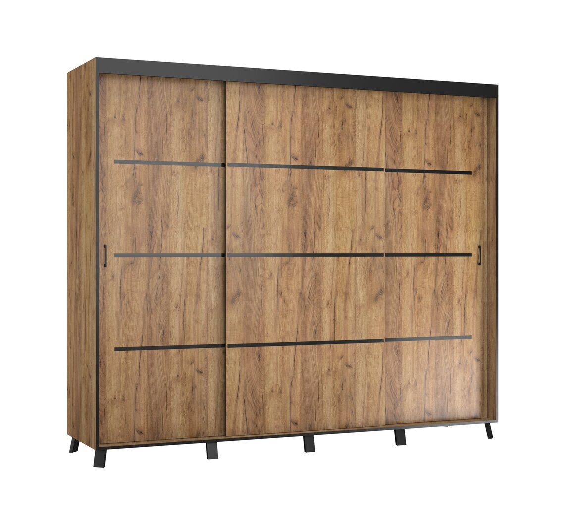 Spinta ADRK Furniture Berke, 250 cm, ruda kaina ir informacija | Spintos | pigu.lt