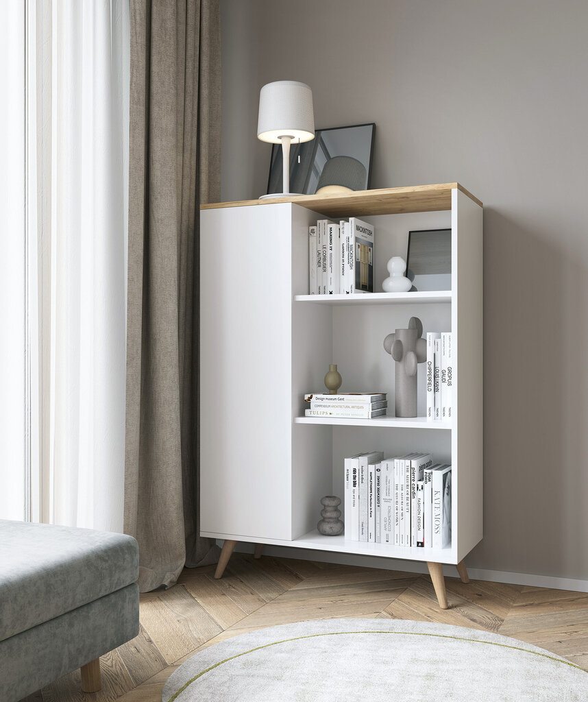 Spintelė ADRK Furniture Fonzi, balta kaina ir informacija | Svetainės spintelės | pigu.lt