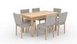 Virtuvės baldų komplektas ADRK Furniture 80 Rodos, pilkas/rudas цена и информация | Valgomojo komplektai | pigu.lt