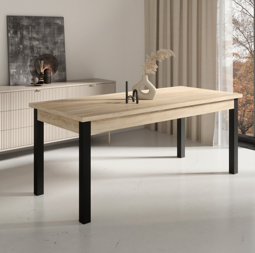 Virtuvės baldų komplektas ADRK Furniture 80 Rodos, mėlynas/rudas kaina ir informacija | Valgomojo komplektai | pigu.lt