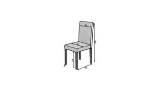 Стул ADRK Furniture 81 Rodos, серый цена и информация | Стулья для кухни и столовой | pigu.lt