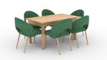 Virtuvės baldų komplektas ADRK Furniture 82 Rodos, žalias/rudas