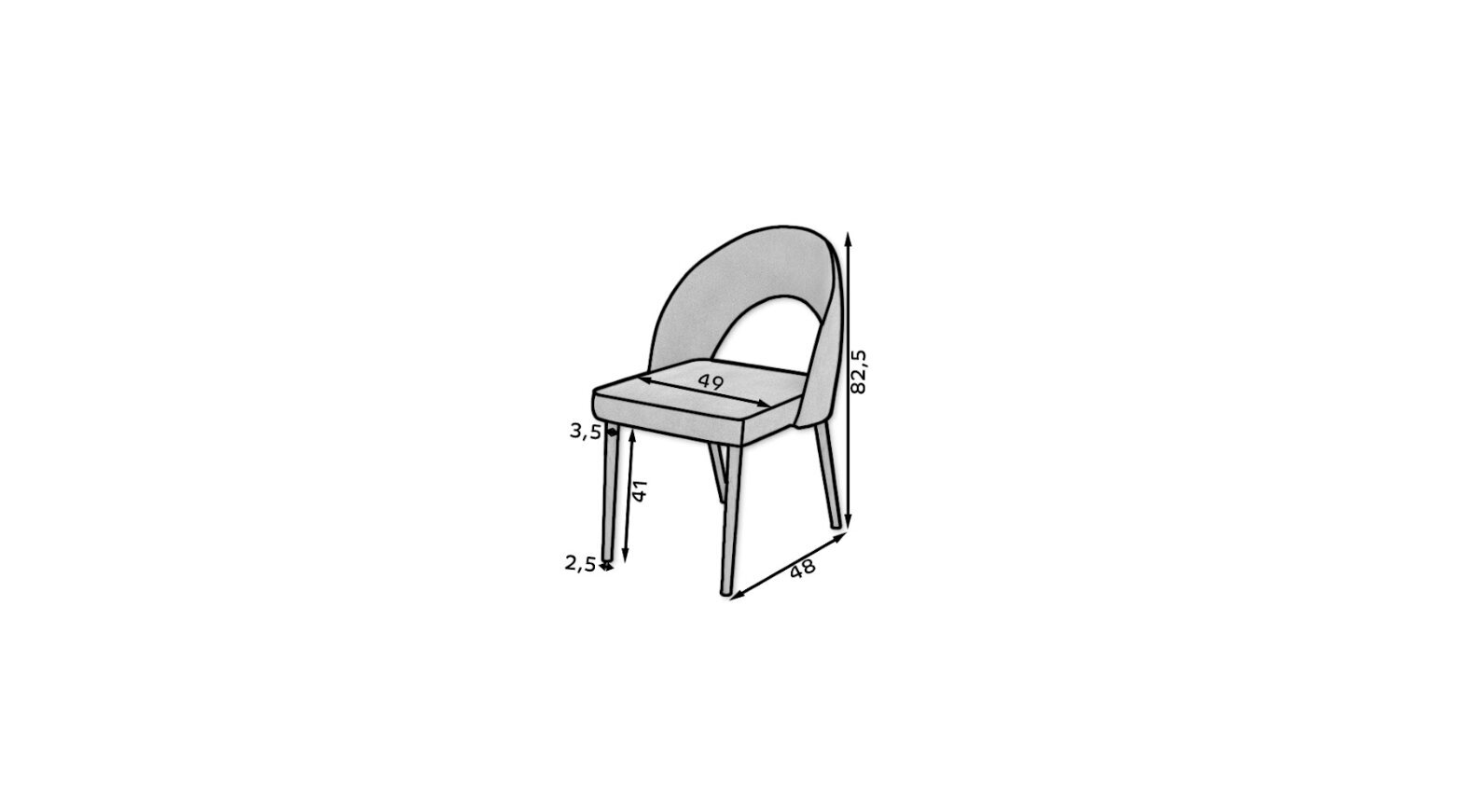 Kėdė ADRK Furniture 82 Rodos, žalia цена и информация | Virtuvės ir valgomojo kėdės | pigu.lt