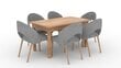 Virtuvės baldų komplektas ADRK Furniture 82 Rodos, pilkas/rudas kaina ir informacija | Valgomojo komplektai | pigu.lt
