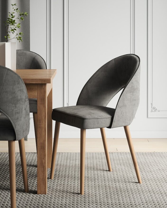 Kėdė ADRK Furniture 82 Rodos, pilka цена и информация | Virtuvės ir valgomojo kėdės | pigu.lt