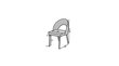 Kėdė ADRK Furniture 82 Rodos, pilka kaina ir informacija | Virtuvės ir valgomojo kėdės | pigu.lt