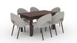 Virtuvės baldų komplektas ADRK Furniture 82 Rodos, pilkas/rudas цена и информация | Valgomojo komplektai | pigu.lt