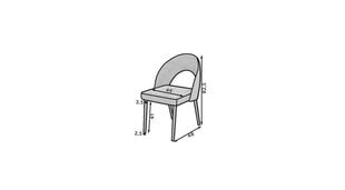 Стул ADRK Furniture 82 Rodos, серый цена и информация | Стулья для кухни и столовой | pigu.lt