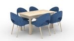 Virtuvės baldų komplektas ADRK Furniture 82 Rodos, mėlynas/rudas