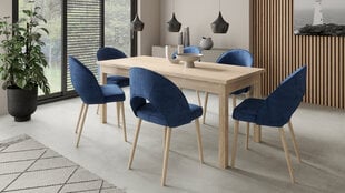 Virtuvės baldų komplektas ADRK Furniture 82 Rodos, mėlynas/rudas kaina ir informacija | Valgomojo komplektai | pigu.lt