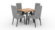 Virtuvės baldų komplektas ADRK Furniture 83 Rodos, pilkas/rudas kaina ir informacija | Valgomojo komplektai | pigu.lt