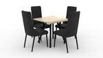 Virtuvės baldų komplektas ADRK Furniture 83 Rodos, juodas/rudas