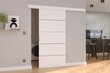 Stumdomos durys nišai ADRK Furniture Biella 76, baltos kaina ir informacija | Spintos | pigu.lt