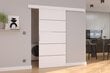 Stumdomos durys nišai ADRK Furniture Biella 86, baltos kaina ir informacija | Spintos | pigu.lt