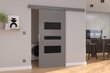 Stumdomos durys nišai ADRK Furniture Cento 76, pilkos kaina ir informacija | Spintos | pigu.lt